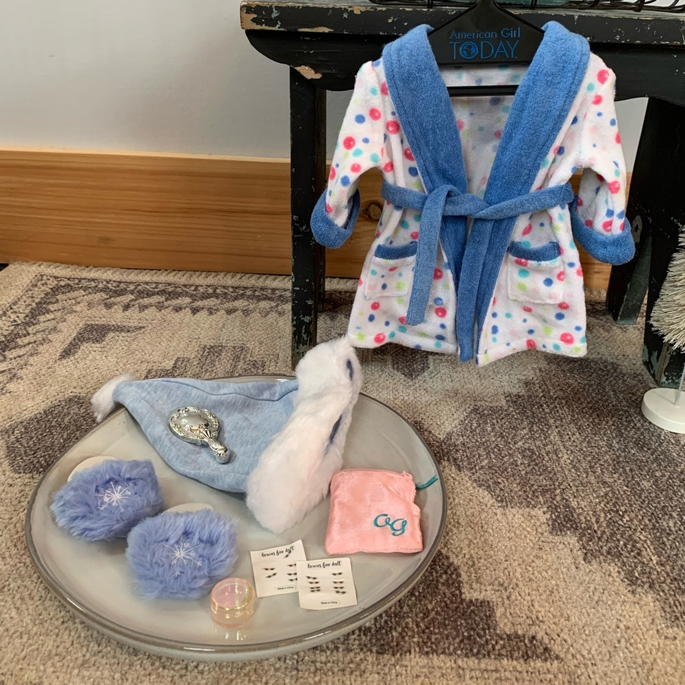 American Girl Doll Robe and Accessories